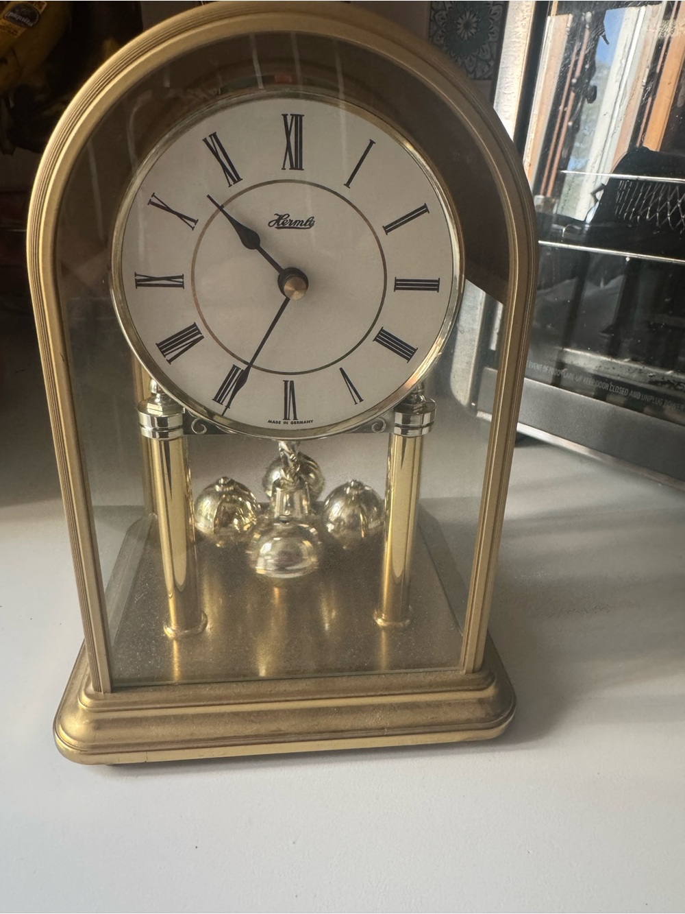 Vintage Hermle Gold Anniversary Mantel Clock made in Germany